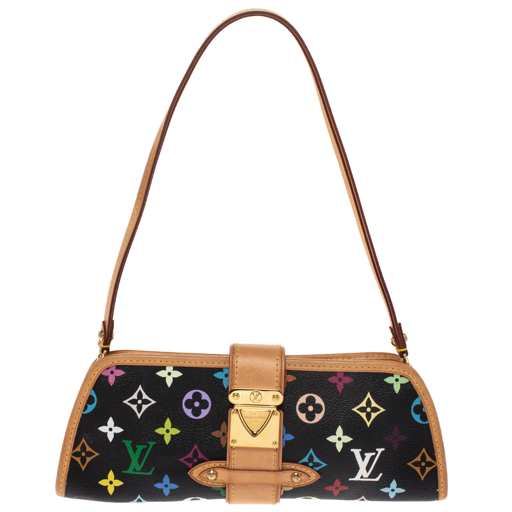 Pre Owned حقيبة لوي فيتون شيرلي كانفاس مونوغرامية متعددة  الألوان سوداء