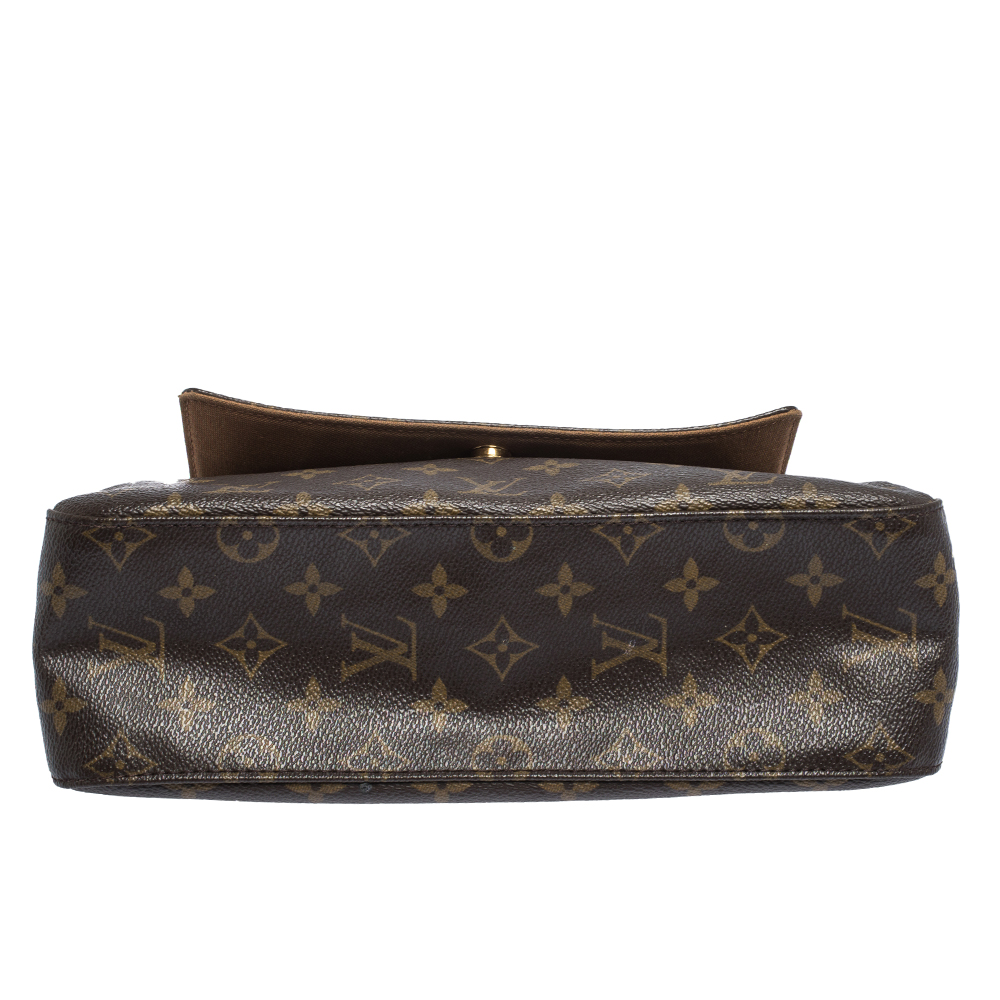 Louis Vuitton Looping Handbag Monogram Canvas Mini Brown 1256912