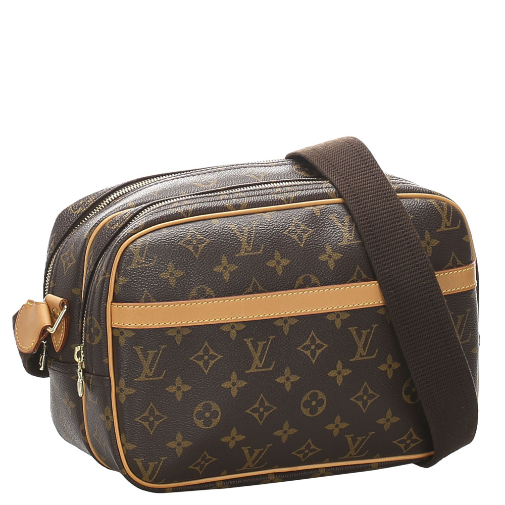 

Louis Vuitton Monogram Canvas Reporter PM Bag, Brown