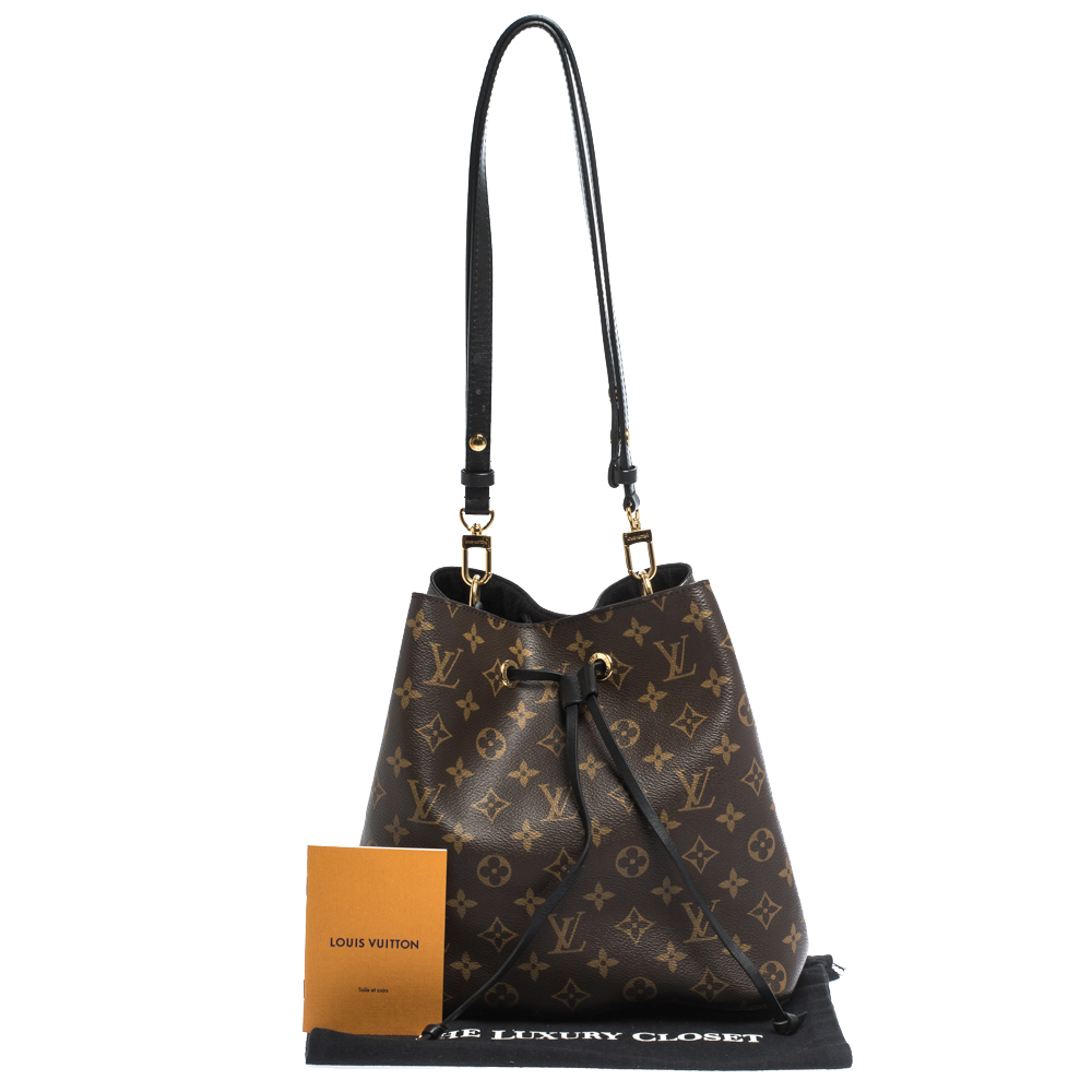 Louis Vuitton NeoNoe MM in Monogram Canvas with Black Leather – JDEX Styles