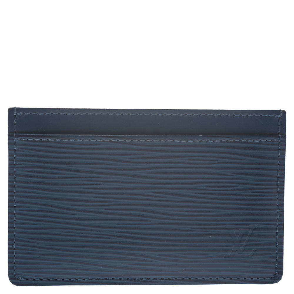 Louis Vuitton Cyan Epi Leather Card Holder