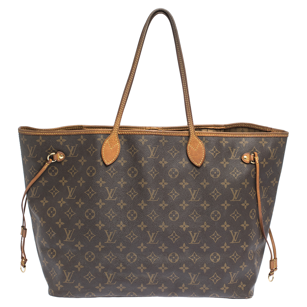 Louis Vuitton Damier Ebene Canvas Neverfull GM Bag