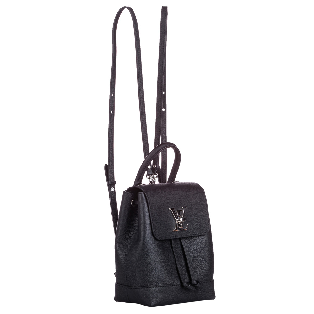 

Louis Vuitton Black Leather Mini LockMe Backpack