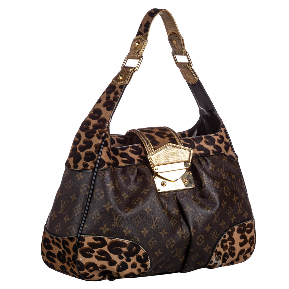 

Louis Vuitton Monogram Canvas Leopard Polly Bag, Brown