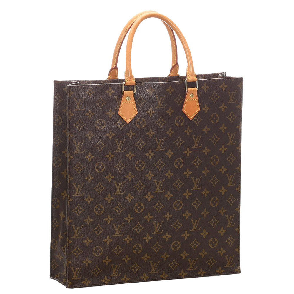 

Louis Vuitton Monogram Canvas Sac Plat Bag, Brown