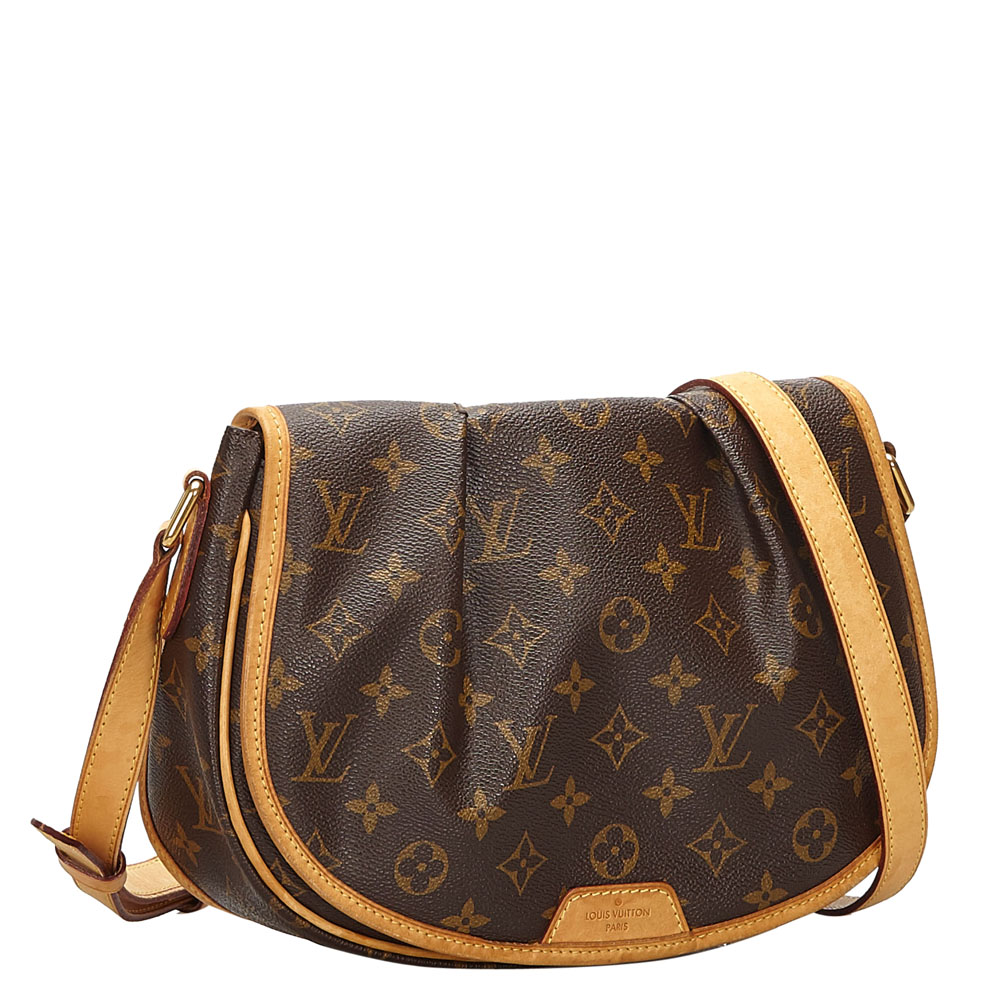 

Louis Vuitton Monogram Canvas Menilmontant PM Bag, Brown