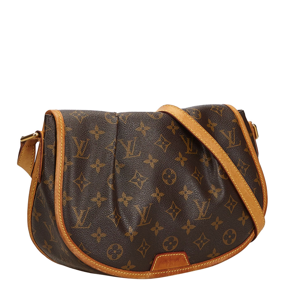 

Louis Vuitton Monogram Canvas Menilmontant PM Bag, Brown