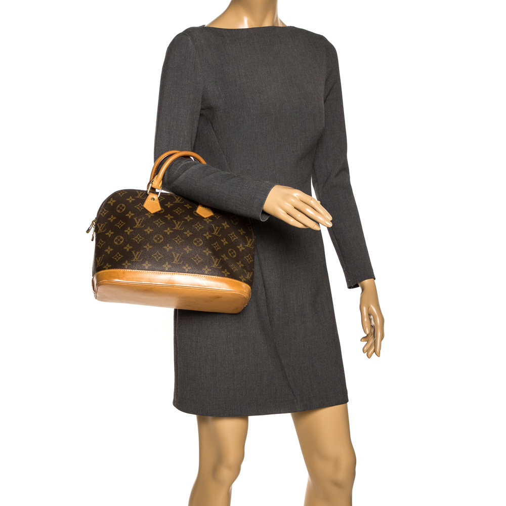 

Louis Vuitton Monogram Canvas Alma PM Bag, Brown