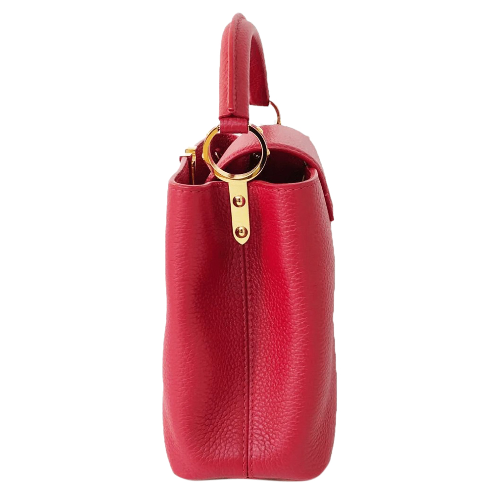 

Louis Vuitton Coquelicot Taurillon Leather Capucines BB Bag, Red