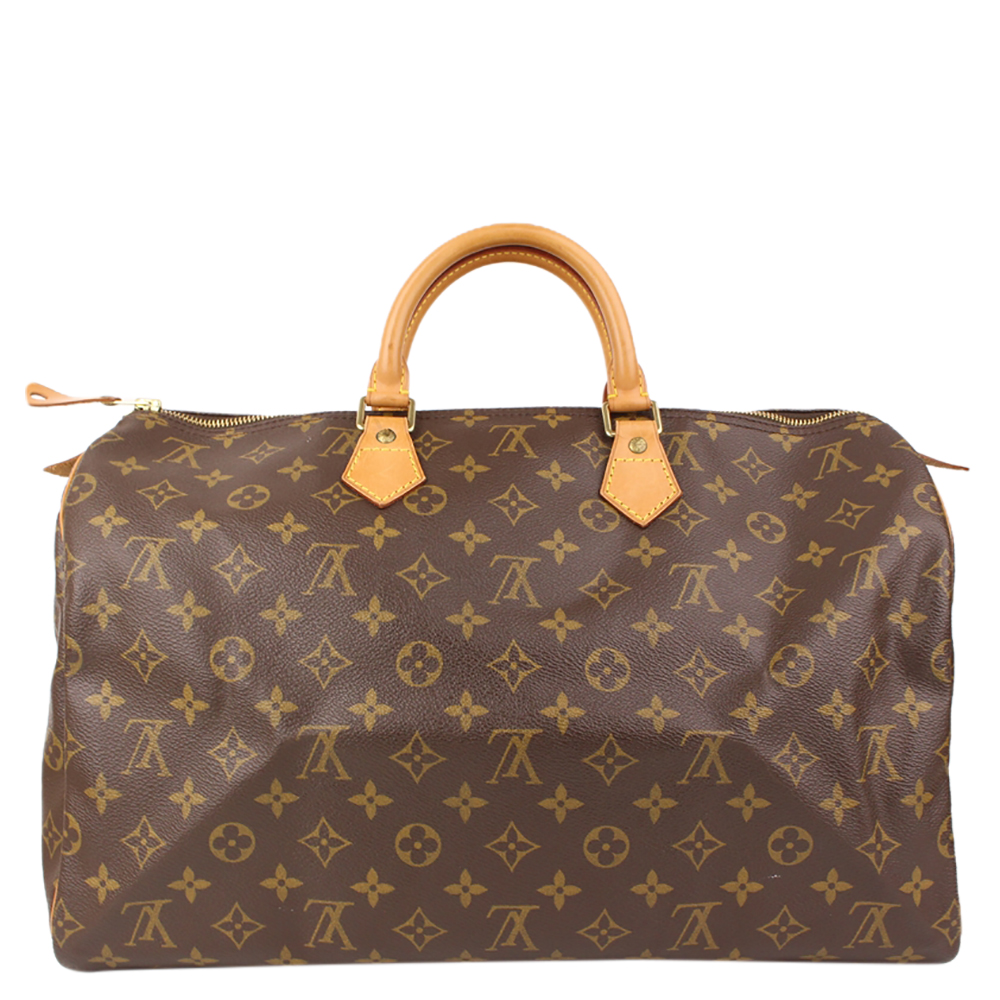 Pre Owned Louis Vuitton Monogram Canvas Speedy 40 Bag