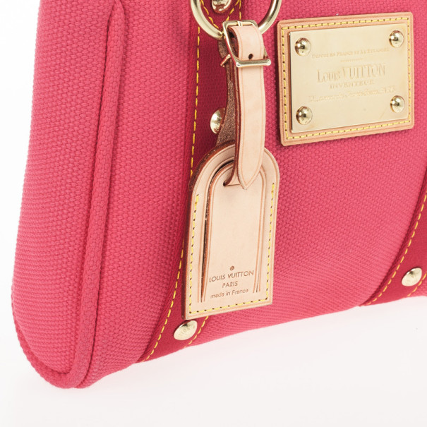 Louis Vuitton Red & Pink Canvas Antigua Cabas PM QJB0QF0ERF000