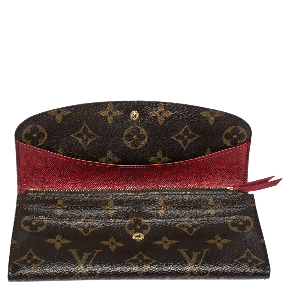 

Louis Vuitton Monogram Canvas Emilie Wallet, Brown