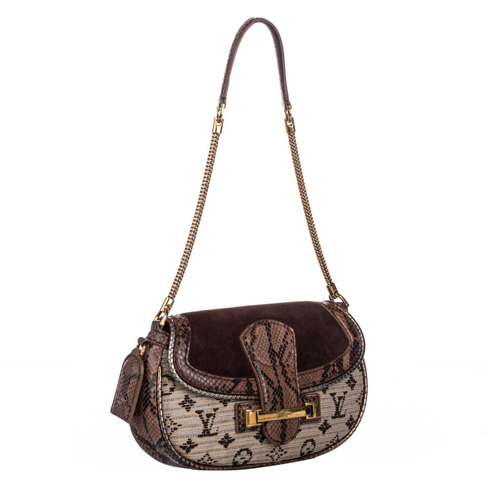 

Louis Vuitton Brown Python Leather Monogram Empire Levant Bag