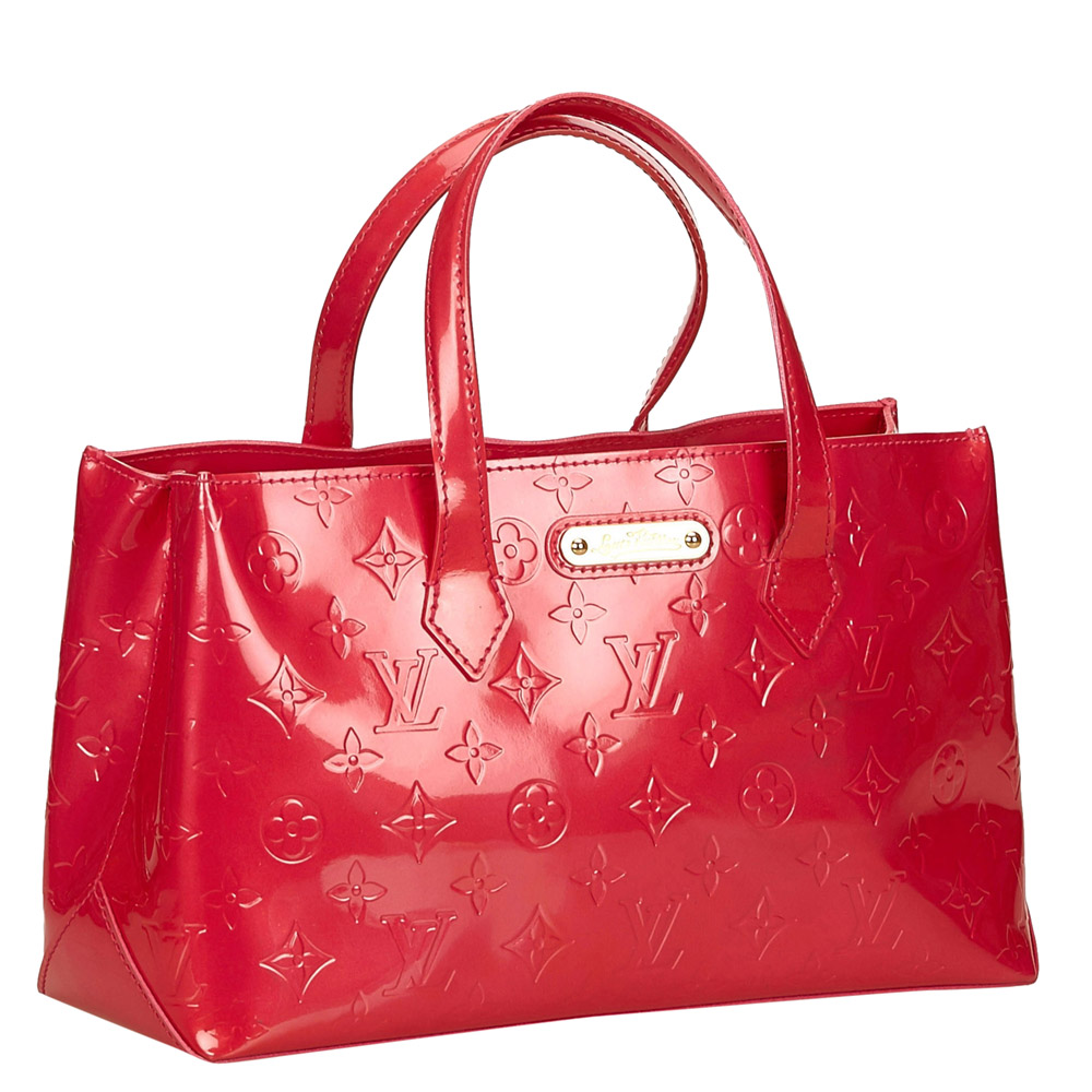 

Louis Vuitton Red Monogram Vernis Wilshire PM Tote
