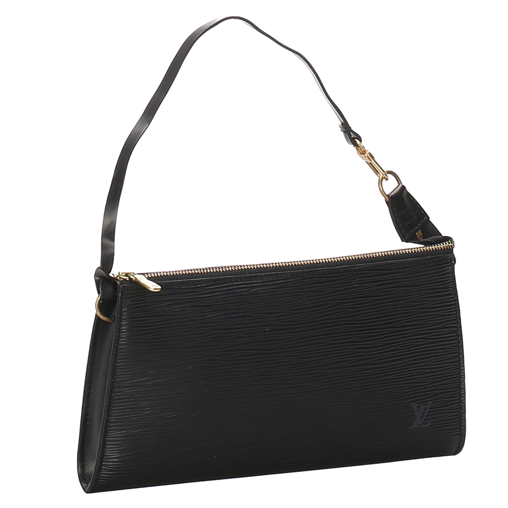 

Louis Vuitton Black Epi Leather Pochette Accessoires Shoulder Bag