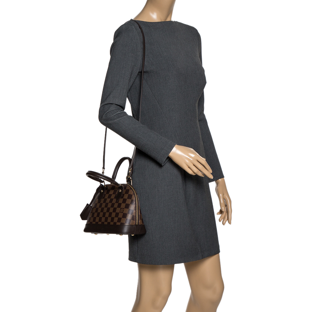 

Louis Vuitton Damier Ebene Canvas Alma BB Bag, Brown
