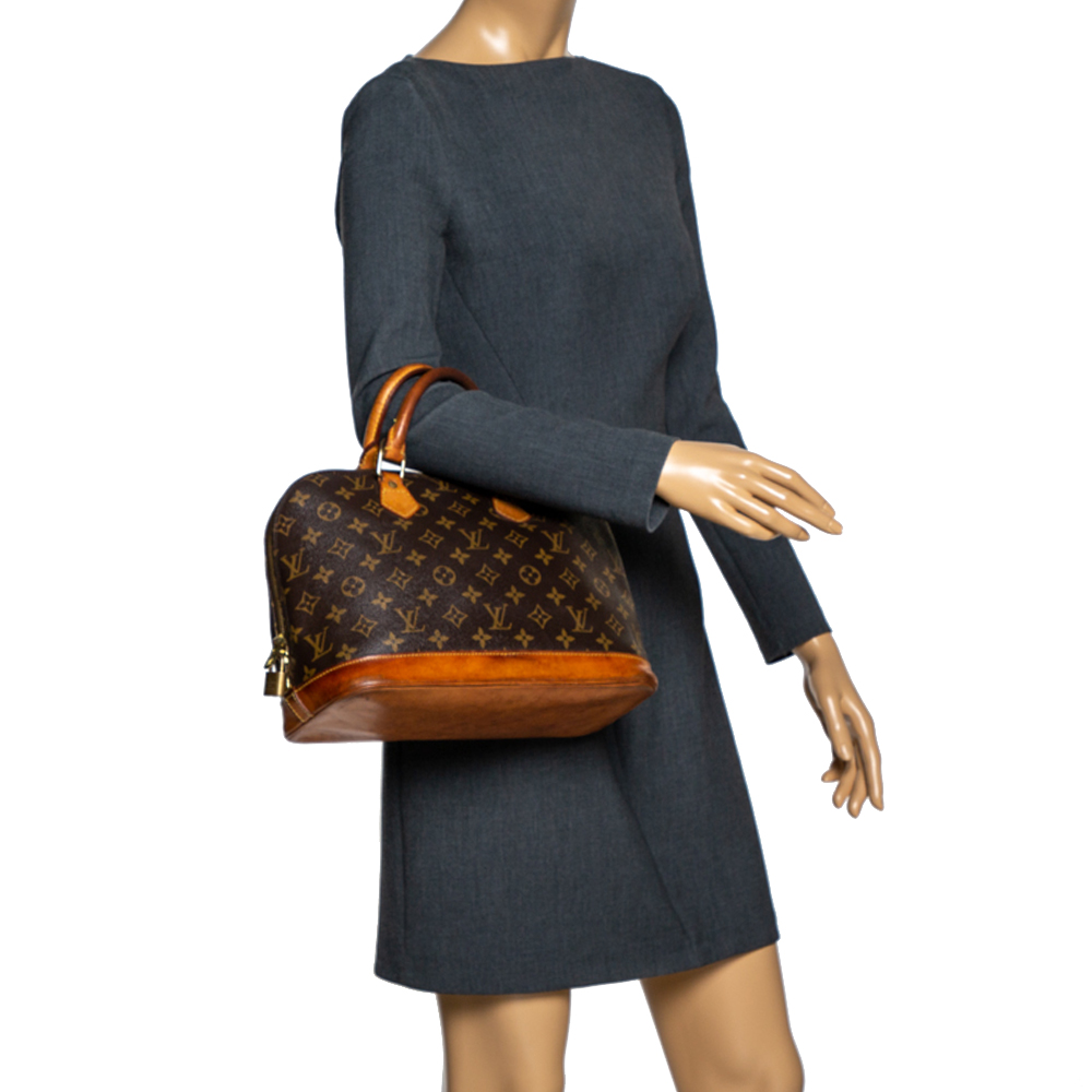 

Louis Vuitton Monogram Canvas Alma PM Bag, Brown
