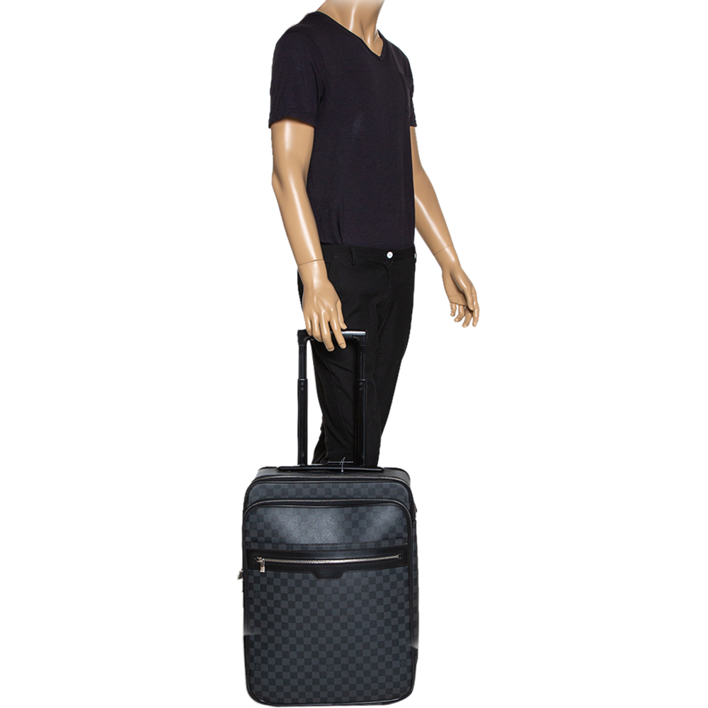 

Louis Vuitton Damier Graphite Canvas Business Pegase Legere 50 Luggage Bag, Grey