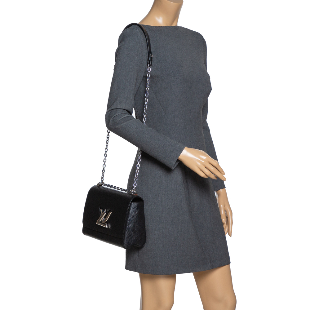 

Louis Vuitton Black Epi Leather Twist MM Bag