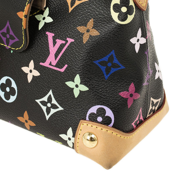 Louis Vuitton Monogram Multicolor Audra M40048 Women's Handbag Black Brown  Gold