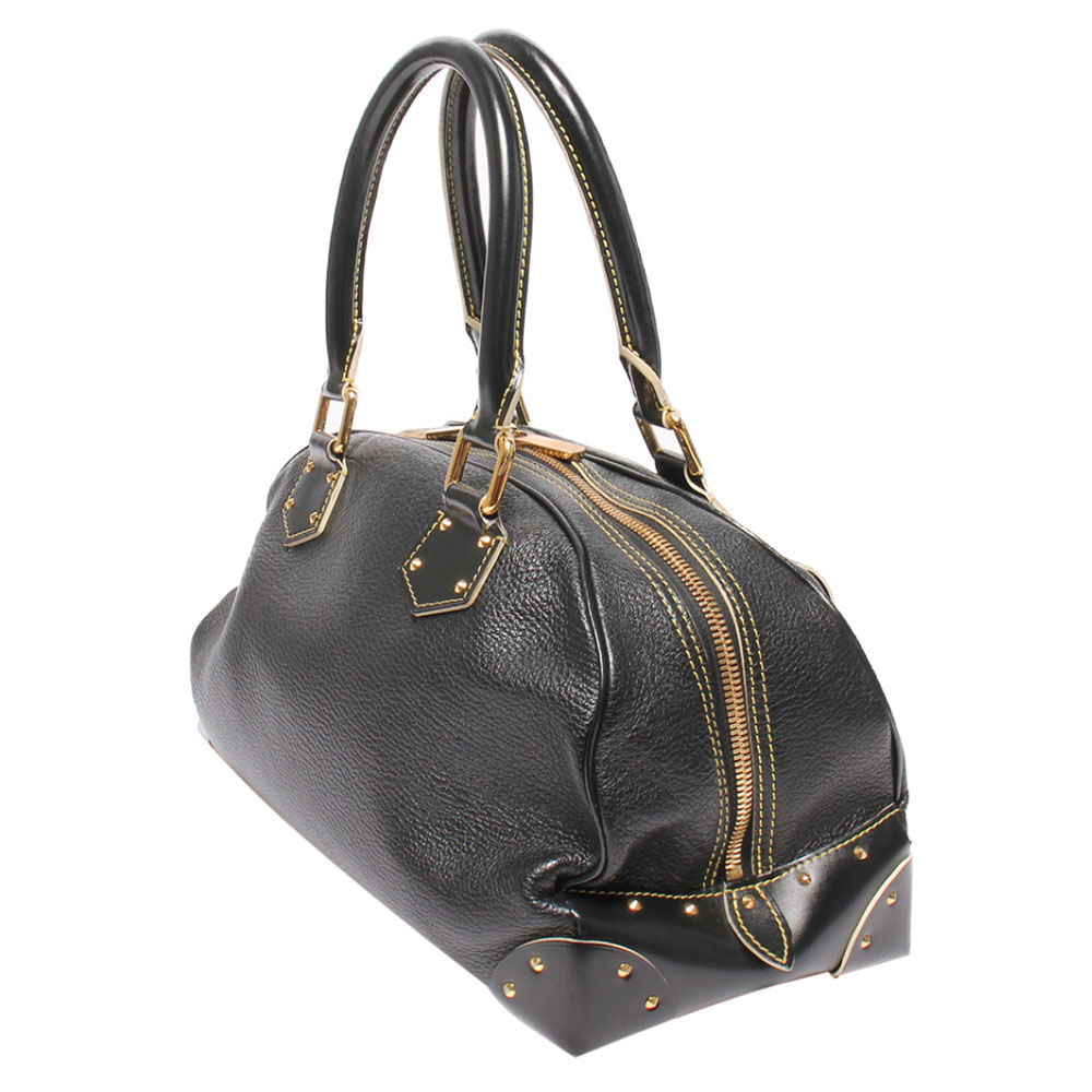 

Louis Vuitton Black Leather Suhali le Superbe Bag