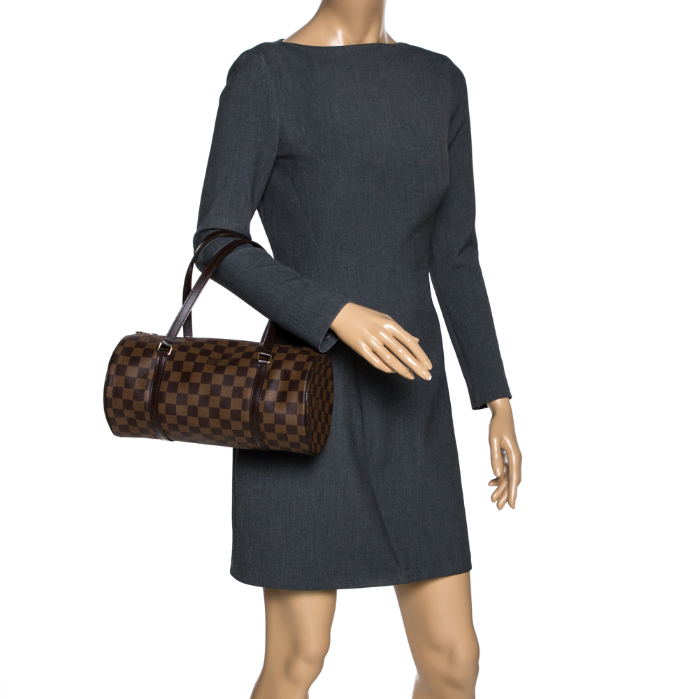 

Louis Vuitton Damier Ebene Canvas Papillon 30 Bag, Brown