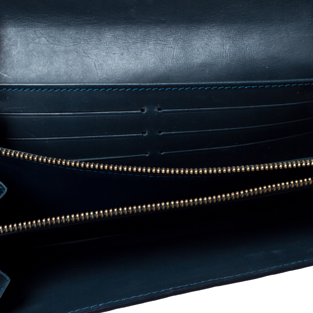 

Louis Vuitton Blue Nuit Monogram Vernis Sarah Wallet
