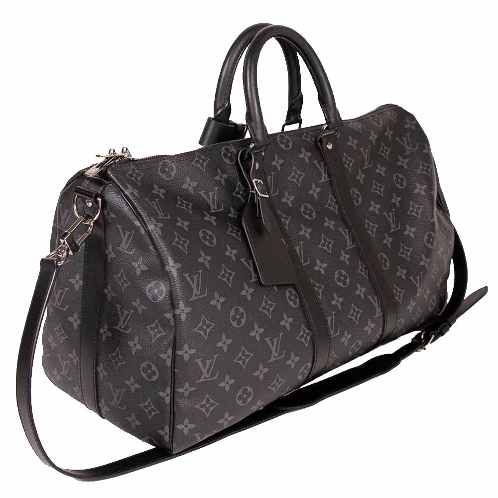 

Louis Vuitton Monogram Eclipse Canvas Keepall Bandouliere 45 Bag, Black