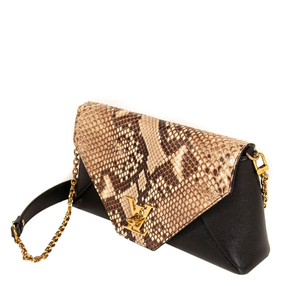 

Louis Vuitton Black Python Leather Mylockme Bag