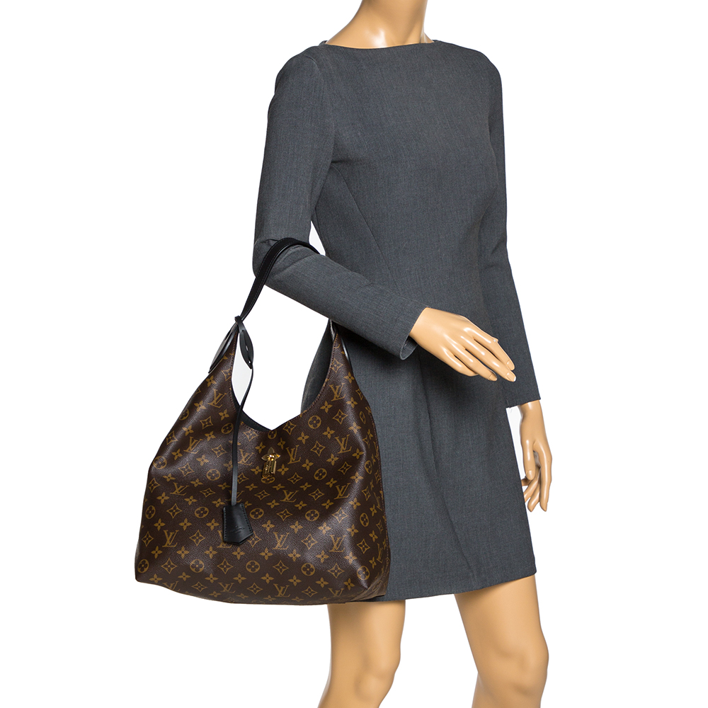 

Louis Vuitton Monogram Canvas Flower Hobo Bag, Brown