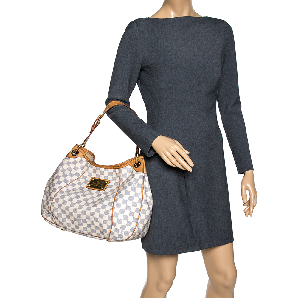 

Louis Vuitton Damier Azur Canvas Galliera PM Bag, Beige