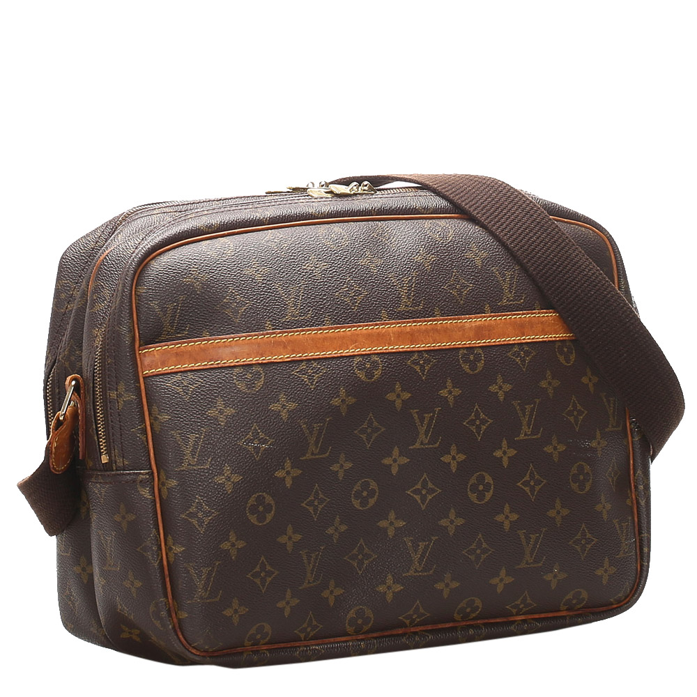 

Louis Vuitton Monogram Canvas Reporter GM Bag, Brown