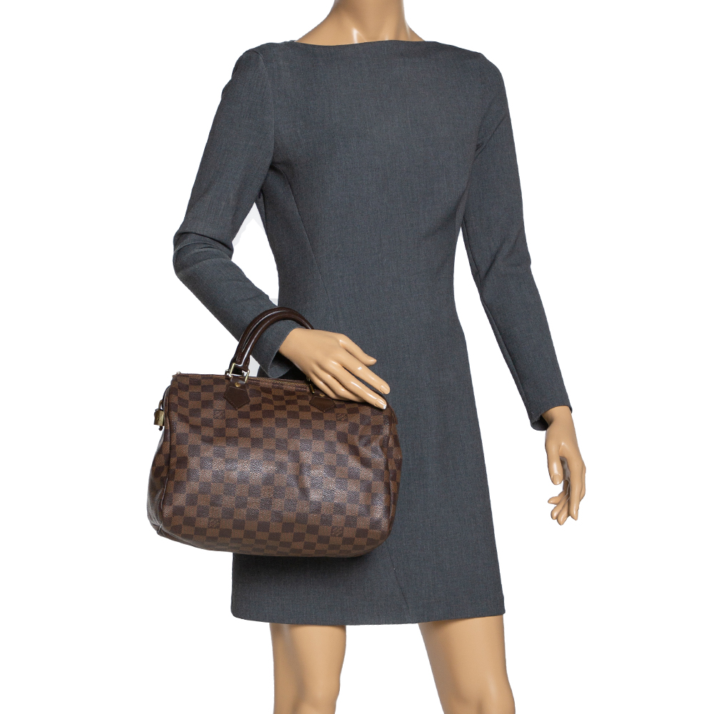 

Louis Vuitton Damier Ebene Canvas Speedy 30 Bag, Brown