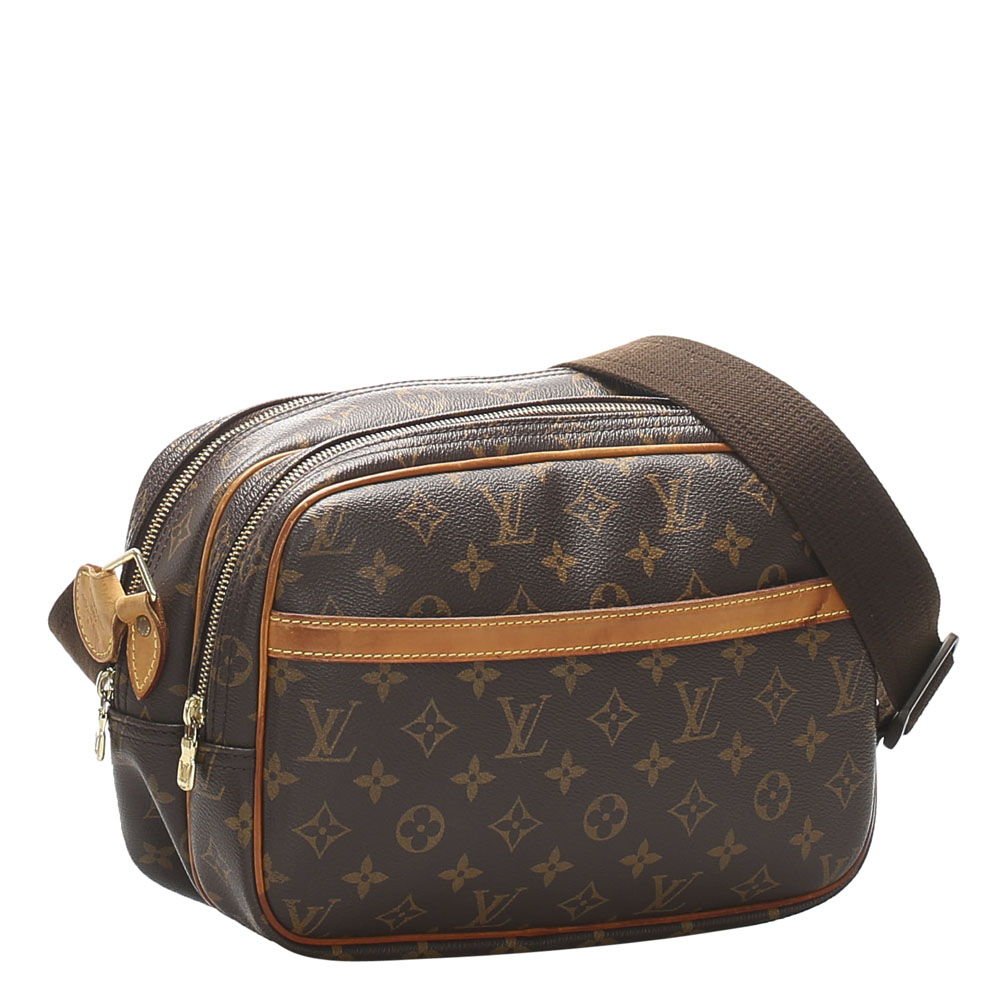 

Louis Vuitton Monogram Canvas Reporter PM Bag, Brown