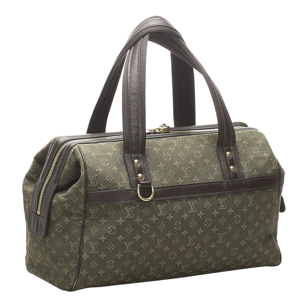 

Louis Vuitton Green/Dark Green Mini Lin Canvas Josephine GM Bag
