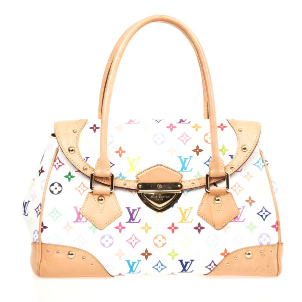 مملوكة مسبقًا Louis Vuitton White Multicolor Beverly GM