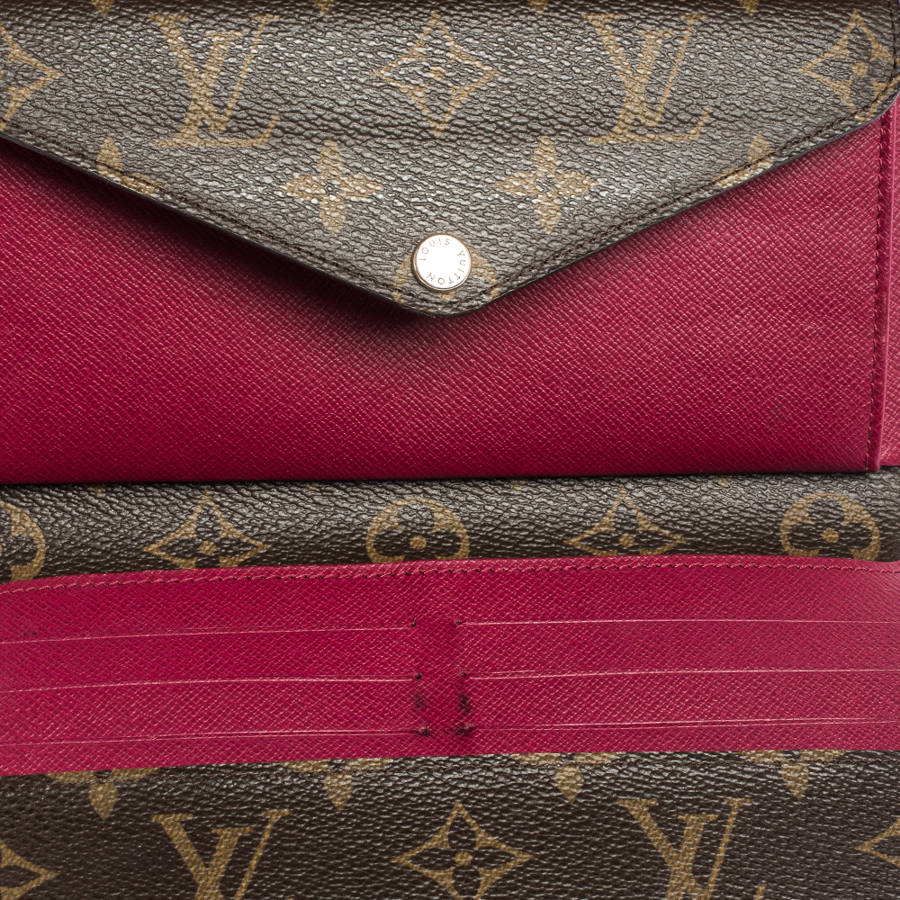 

Louis Vuitton Carmine Monogram Canvas and Epi Leather Marie-Lou Wallet, Brown