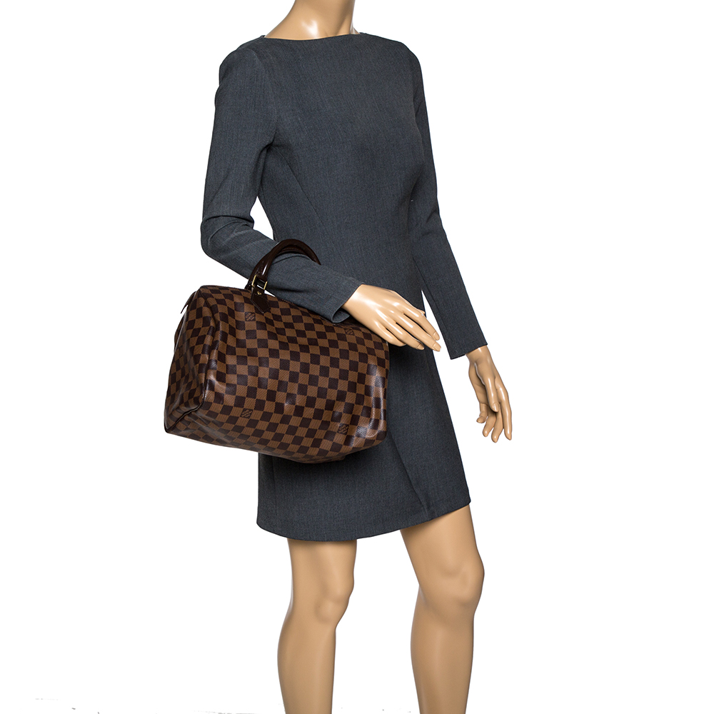 

Louis Vuitton Damier Ebene Canvas Speedy 30 Bag, Brown