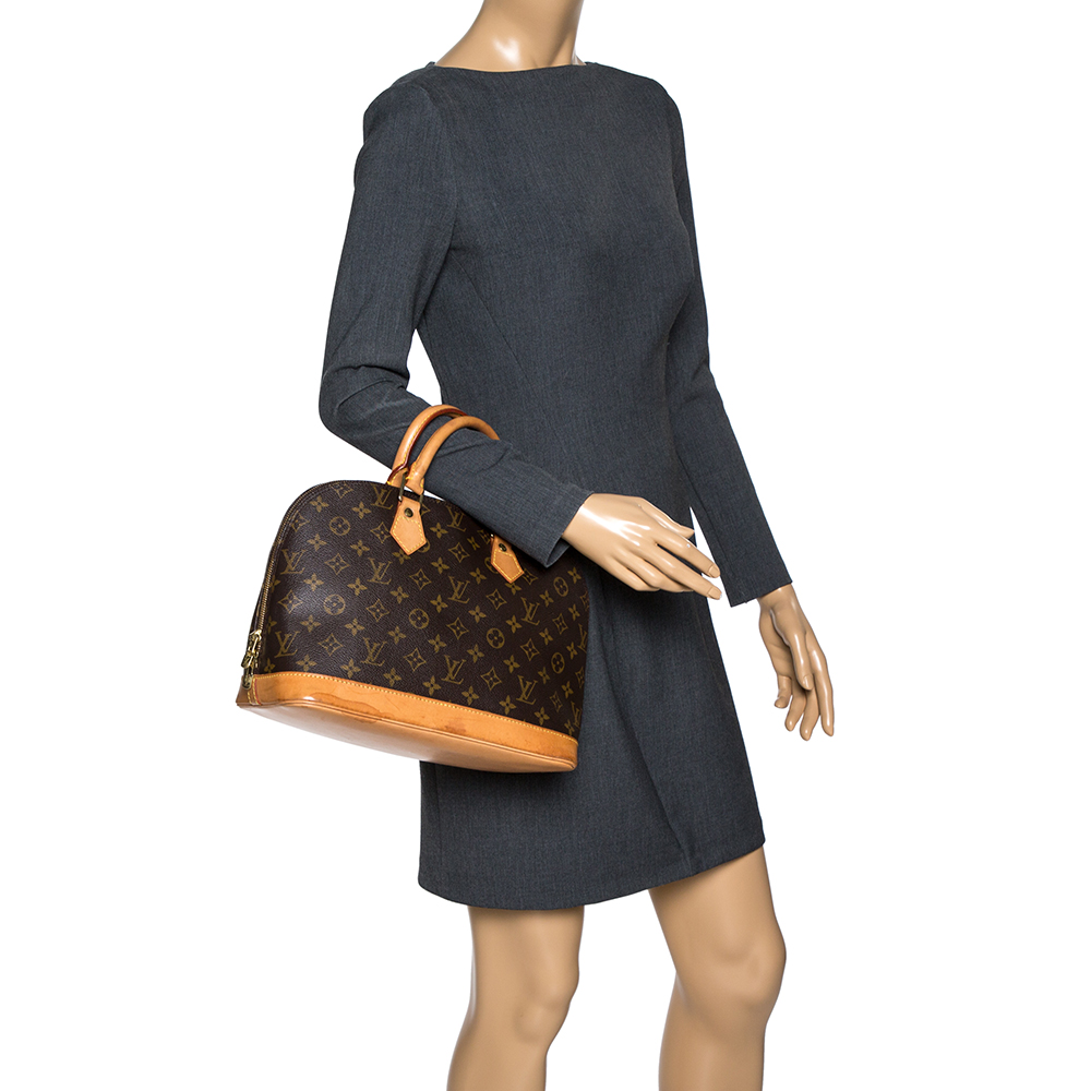

Louis Vuitton Monogram Canvas Alma PM Bag, Brown