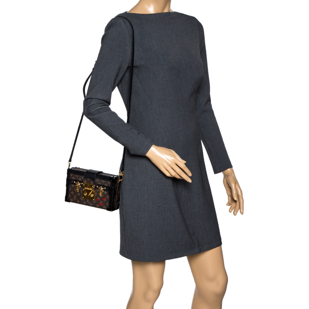 

Louis Vuitton Monogram Canvas Petite Malle Bag, Black