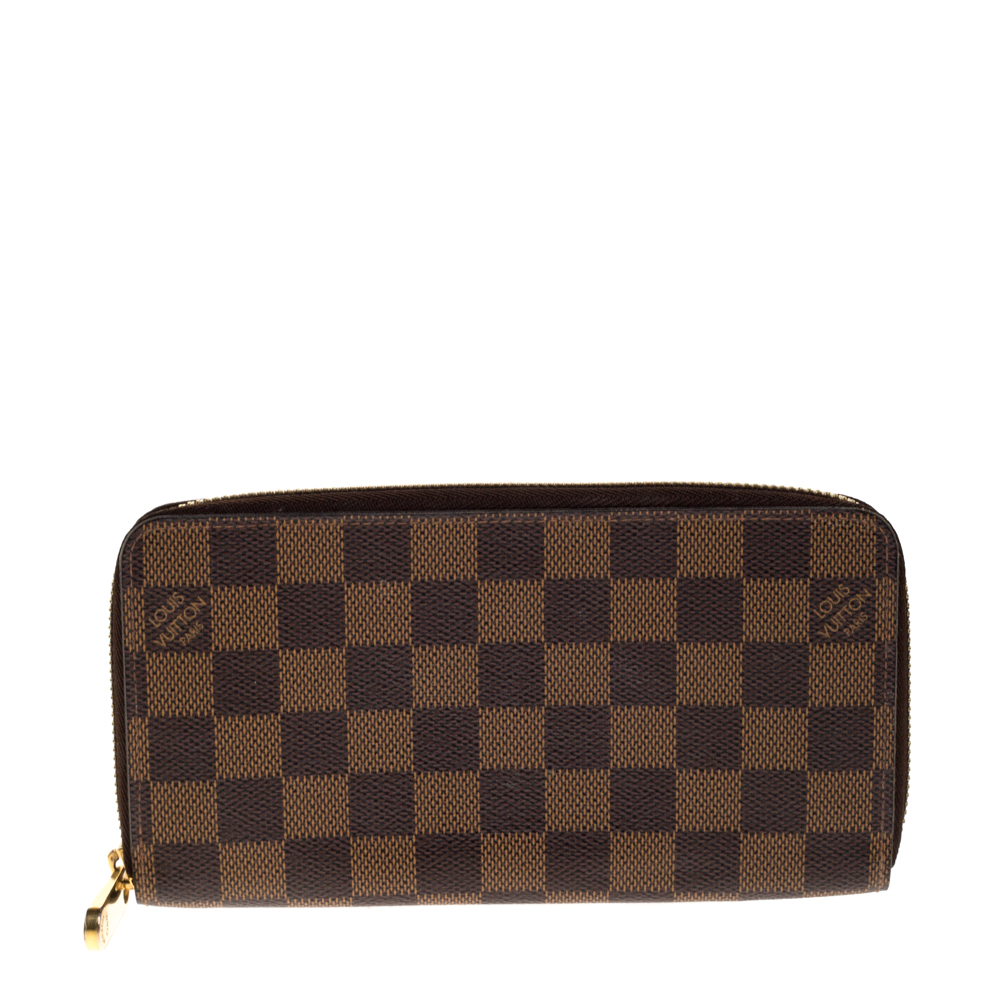 مملوكة مسبقًا Louis Vuitton Damier Ebene Canvas Zippy Wallet