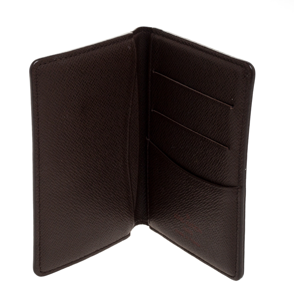 

Louis Vuitton Damier Ebene Canvas Card Holder, Brown