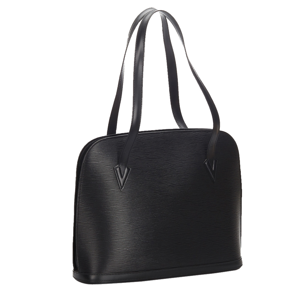 

Louis Vuitton Black Leather Lussac Tote