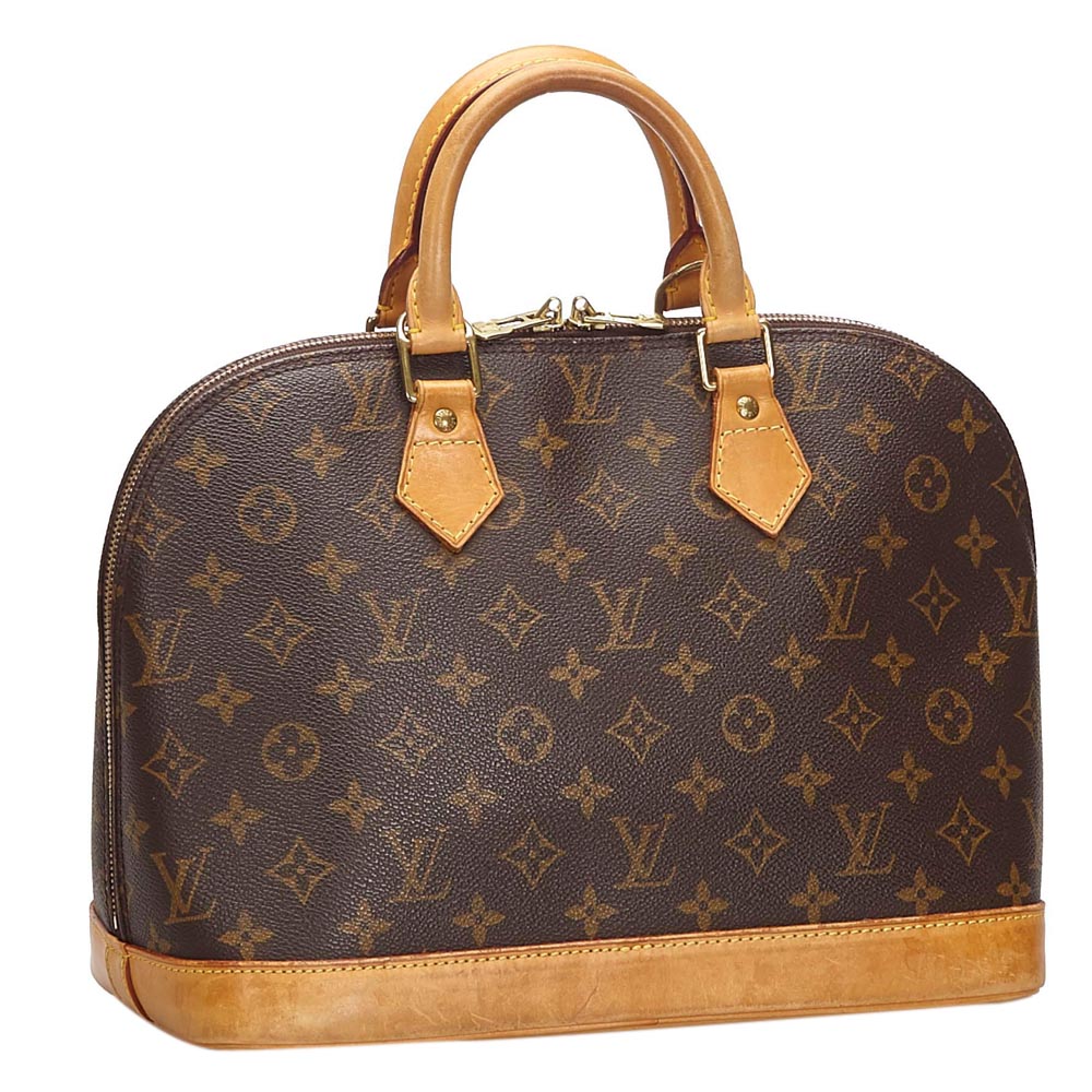 

Louis Vuitton Canvas Alma PM Satchels, Brown