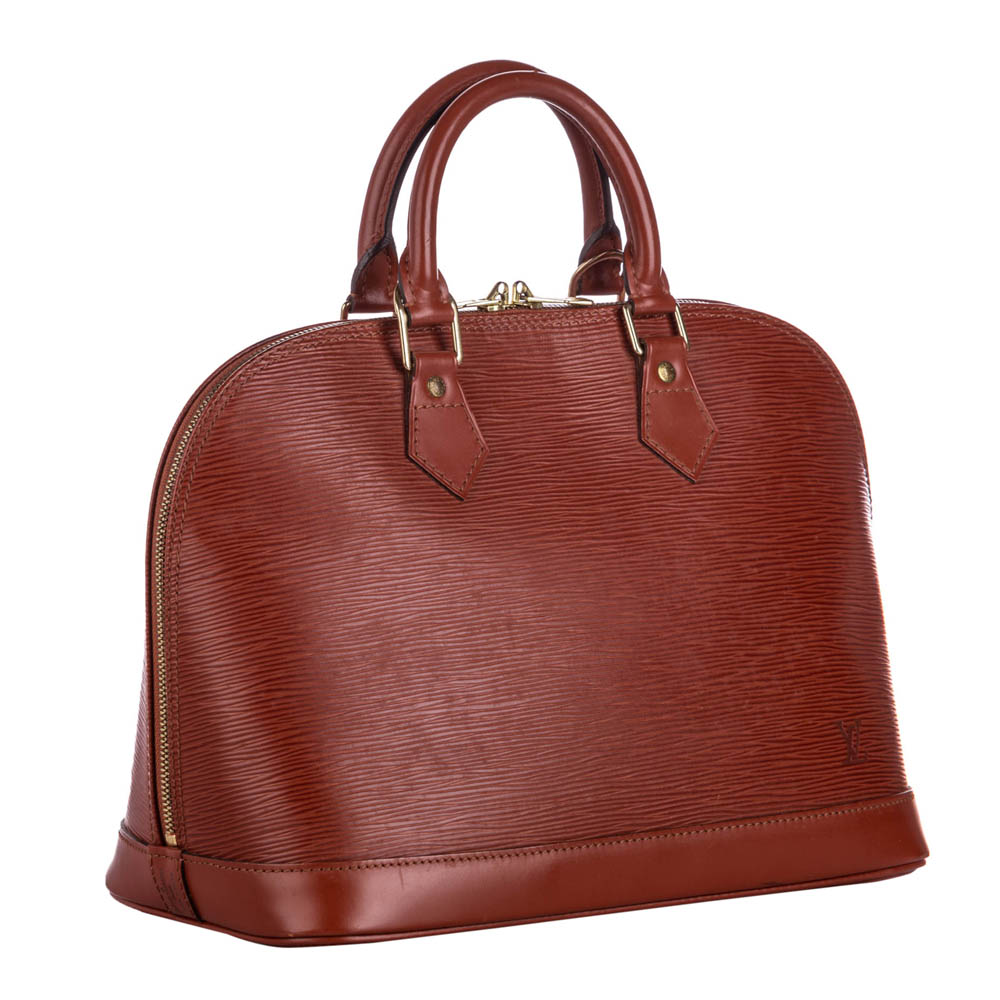

Louis Vuitton Brown Leather Alma PM Satchel