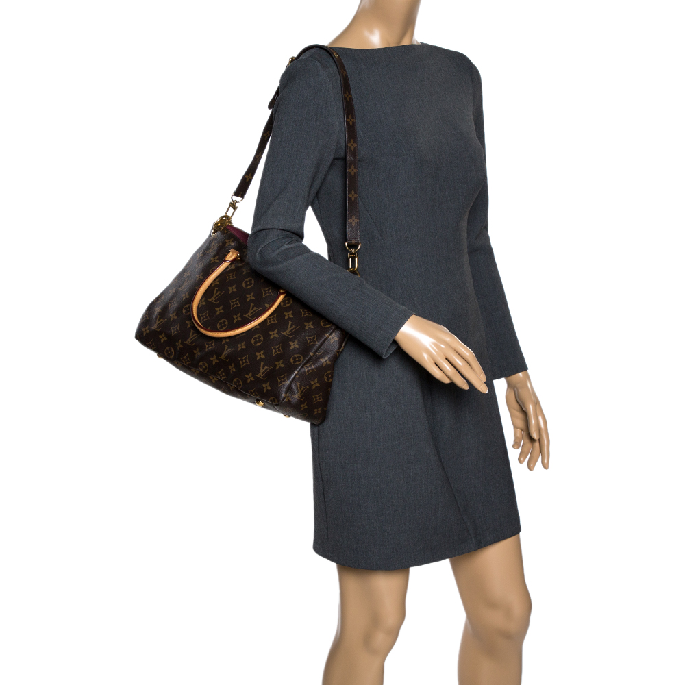 

Louis Vuitton Monogram Canvas Pallas MM Bag, Brown