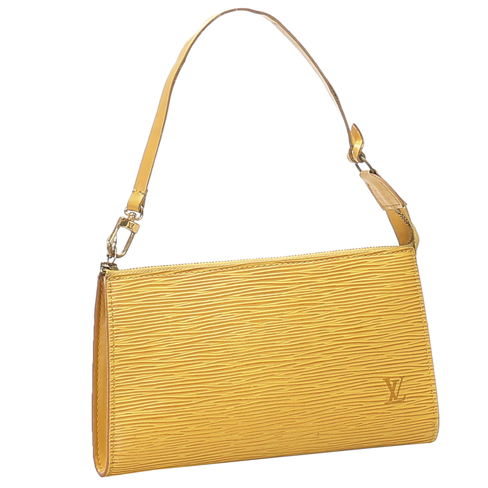 

Louis Vuitton Yellow Epi Leather Pochette Accessoires Clutch