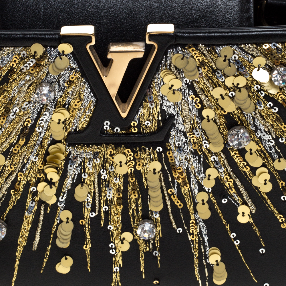 Capucines mink handbag Louis Vuitton Black in Mink - 30912693