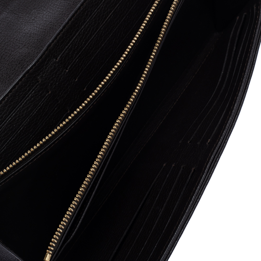 

Louis Vuitton Ebene Monogram Mahina Leather Amelia Wallet, Brown