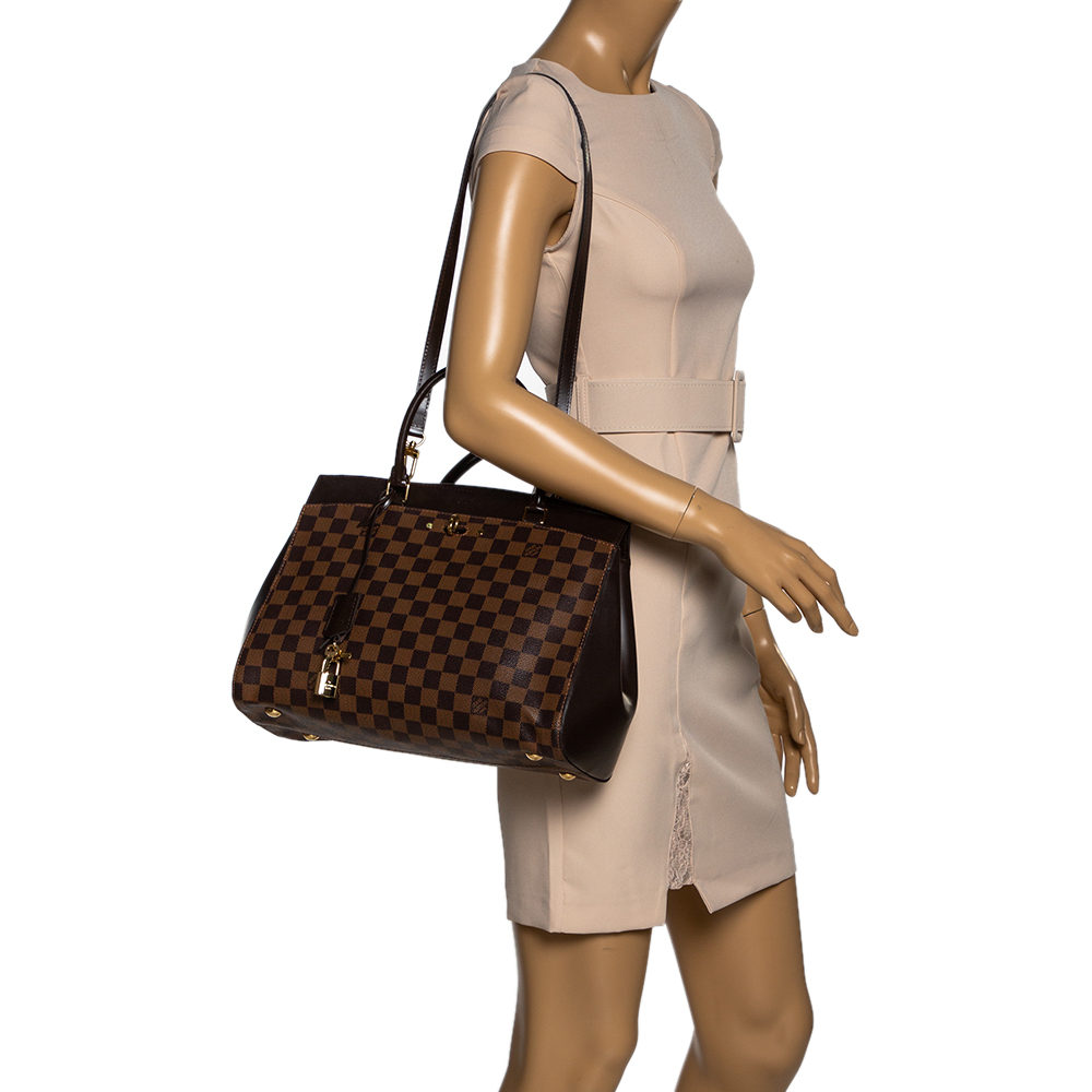 

Louis Vuitton Damier Ebene Canvas Rivoli MM Bag, Brown